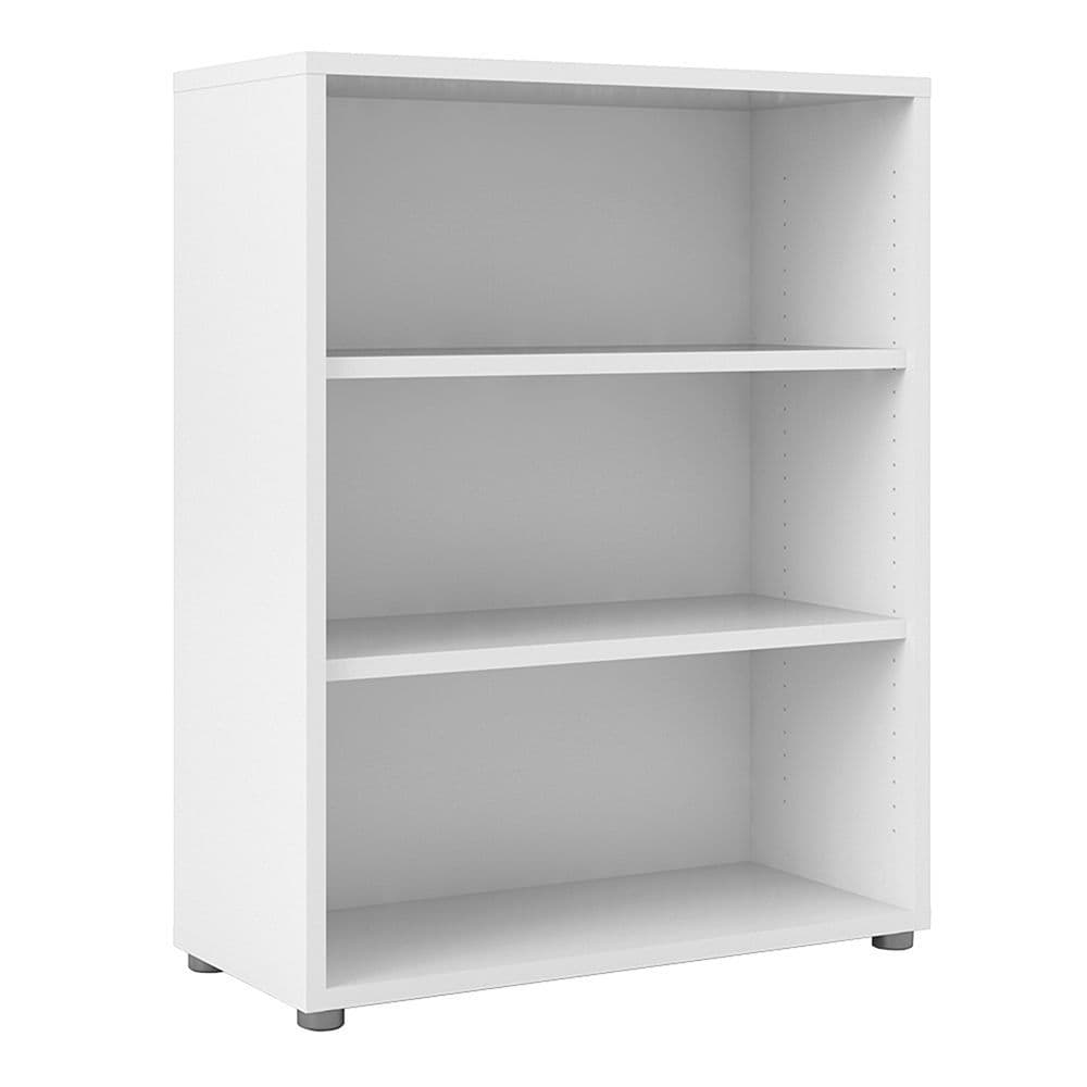 Business Pro Bookcase 2 Shelves in White